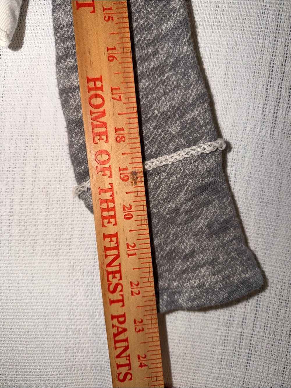 Free People | Knit Hooded White Denim Distressed Jean Jacket Fabric Sleeves - XS - Picture 10 of 14